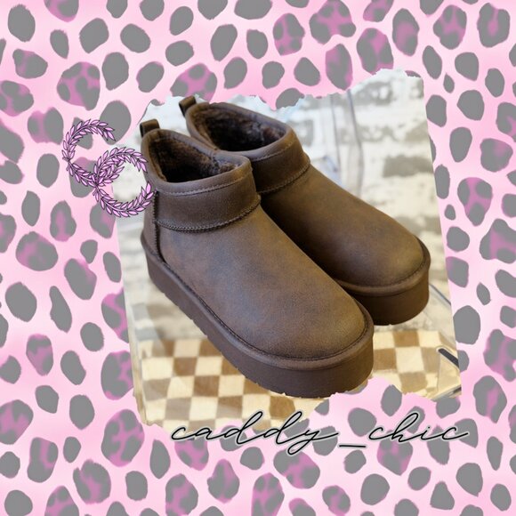 Madden Girl Embrace Platform Booties Dark Brown Size 8.5 | NWOT | - Picture 1 of 7